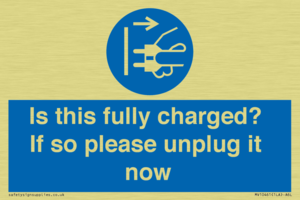 Is this fully charged? If so please unplug it now